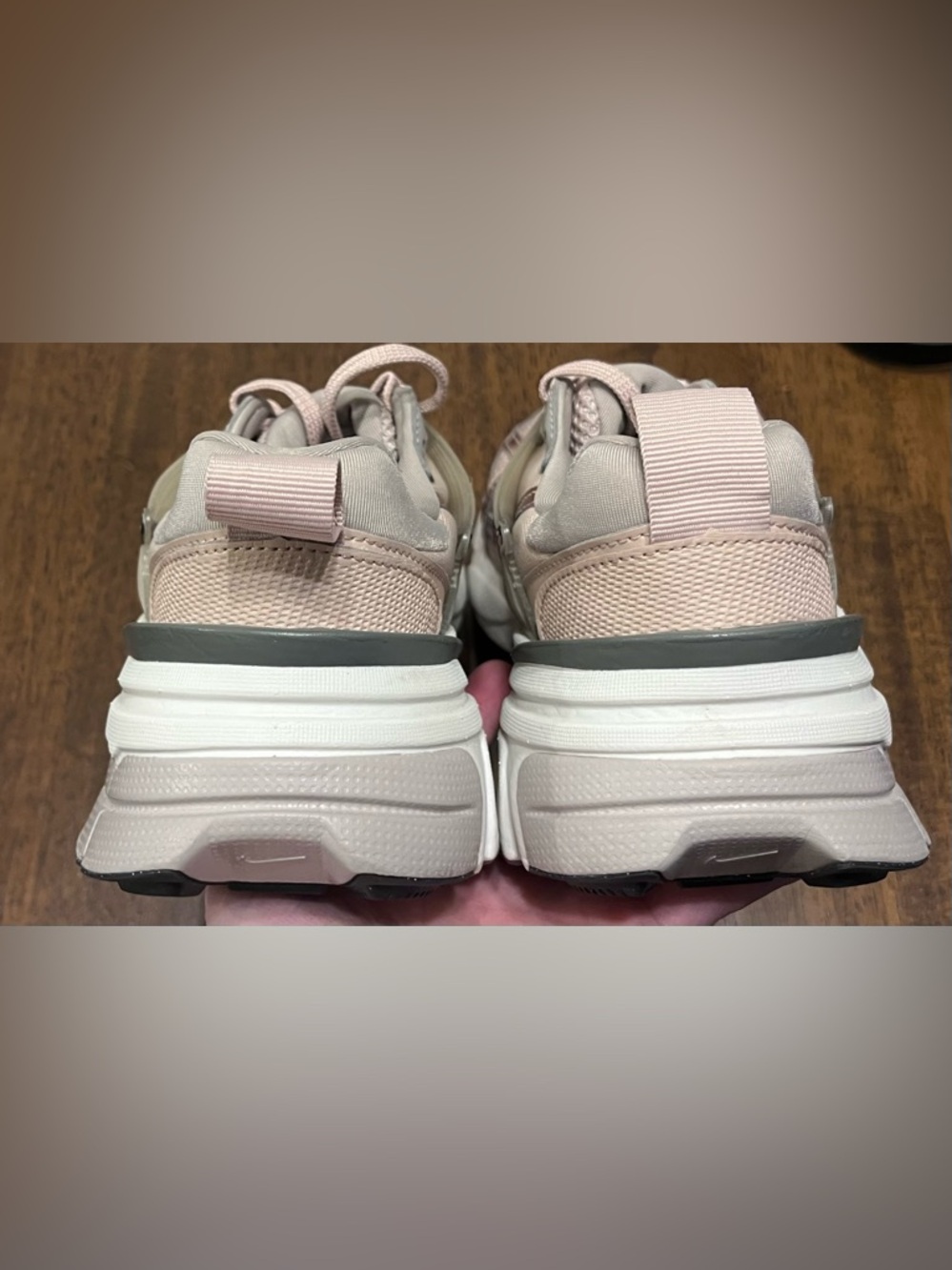 Nike V2K Run Women's Shoes with Reflective Accents, Particle Beige, Sz 9 - Picture 7 of 8